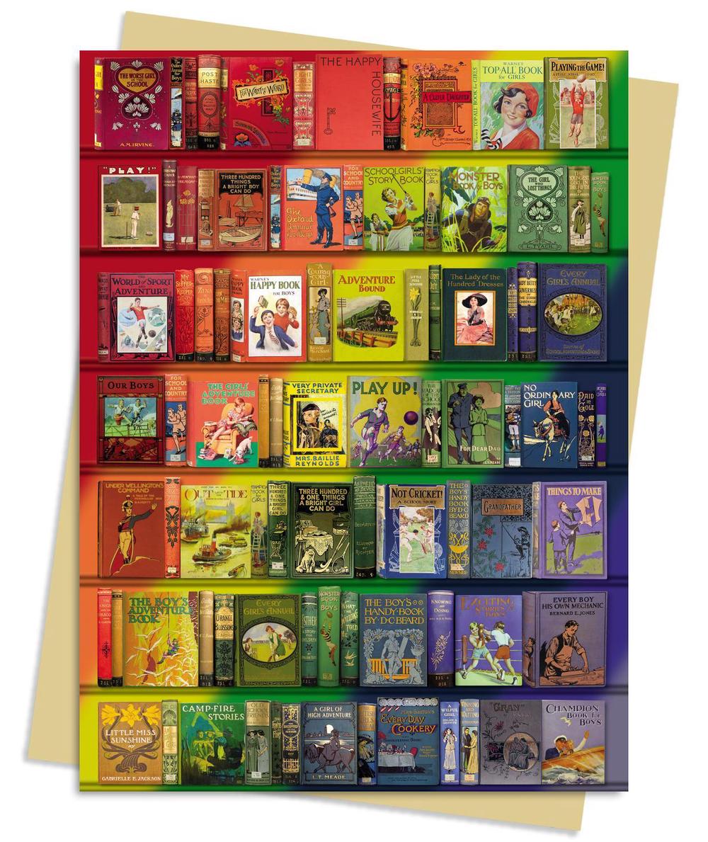 Bodleian Libraries: Rainbow Bookshelf Greeting Card Pack, 9781839649325