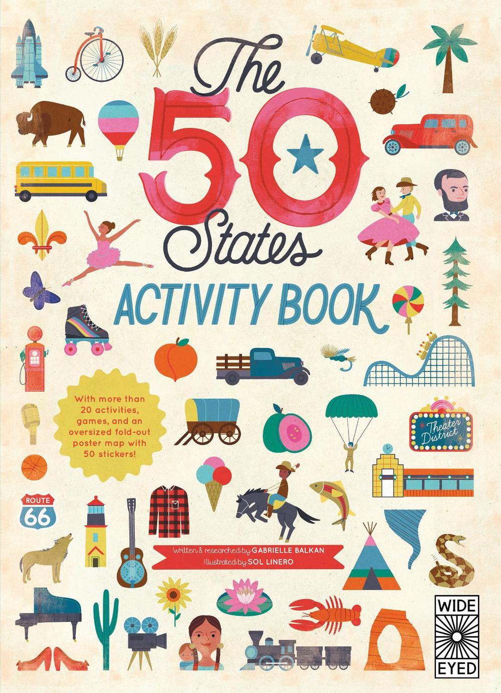 The 50 States Activity Book: With More Than 20 Activities, a Fold-Out Map Poster, and 50 Stickers!, 9781847808622
