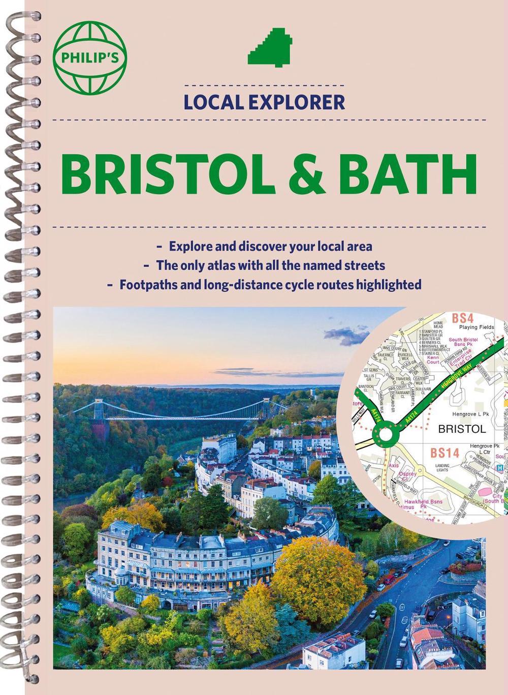 Philip's Local Explorer Street Atlas Bristol and Bath, 9781849076029