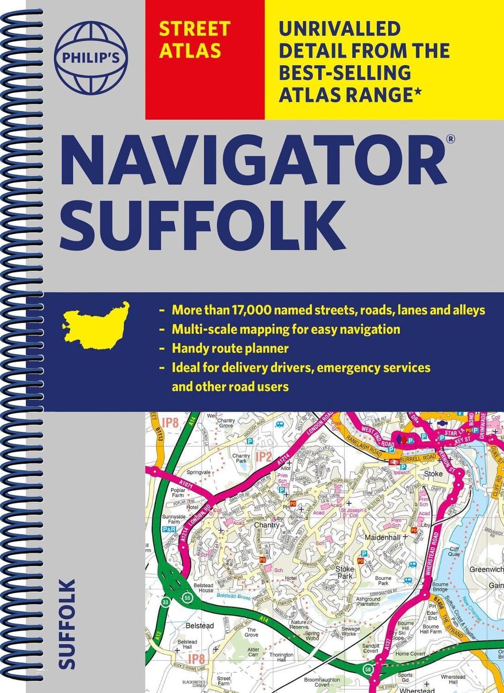 Philip's Navigator Street Atlas Suffolk by Philip's Maps - ISBN: 9781849076357