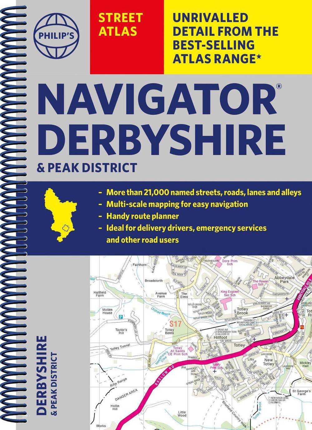 Philip's Navigator Street Atlas Derbyshire and the Peak District by Philip's Maps - ISBN: 9781849076371