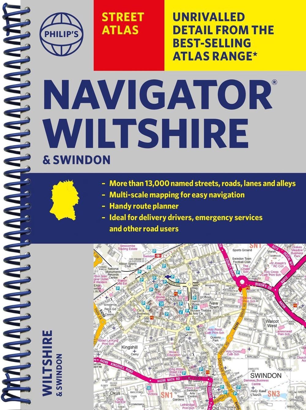 Philip's Navigator Street Atlas Wiltshire and Swindon by Philip's Maps - ISBN: 9781849076395