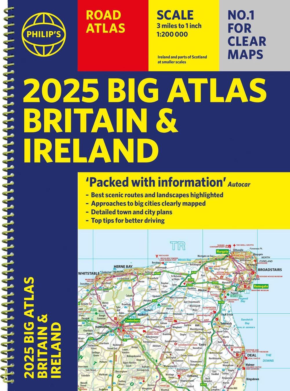 2025 Philip's Big Road Atlas of Britain & Ireland by Philip's Maps - ISBN: 9781849076647
