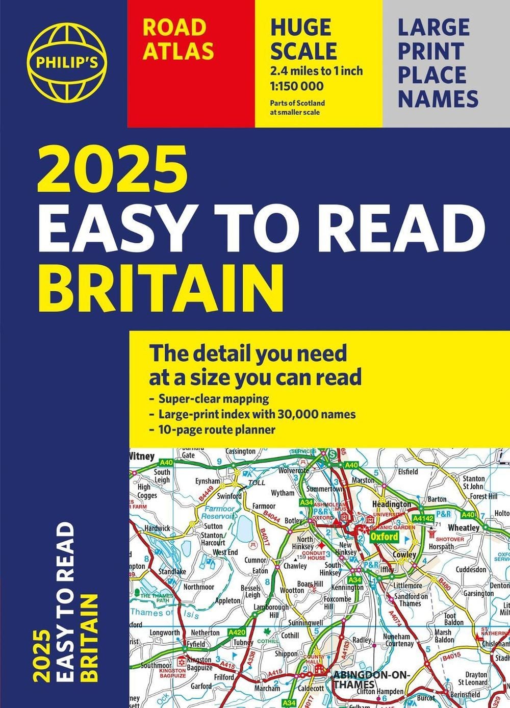 2025 Philip's Easy to Read Road Atlas of Britain by Philip's Maps - ISBN: 9781849076654
