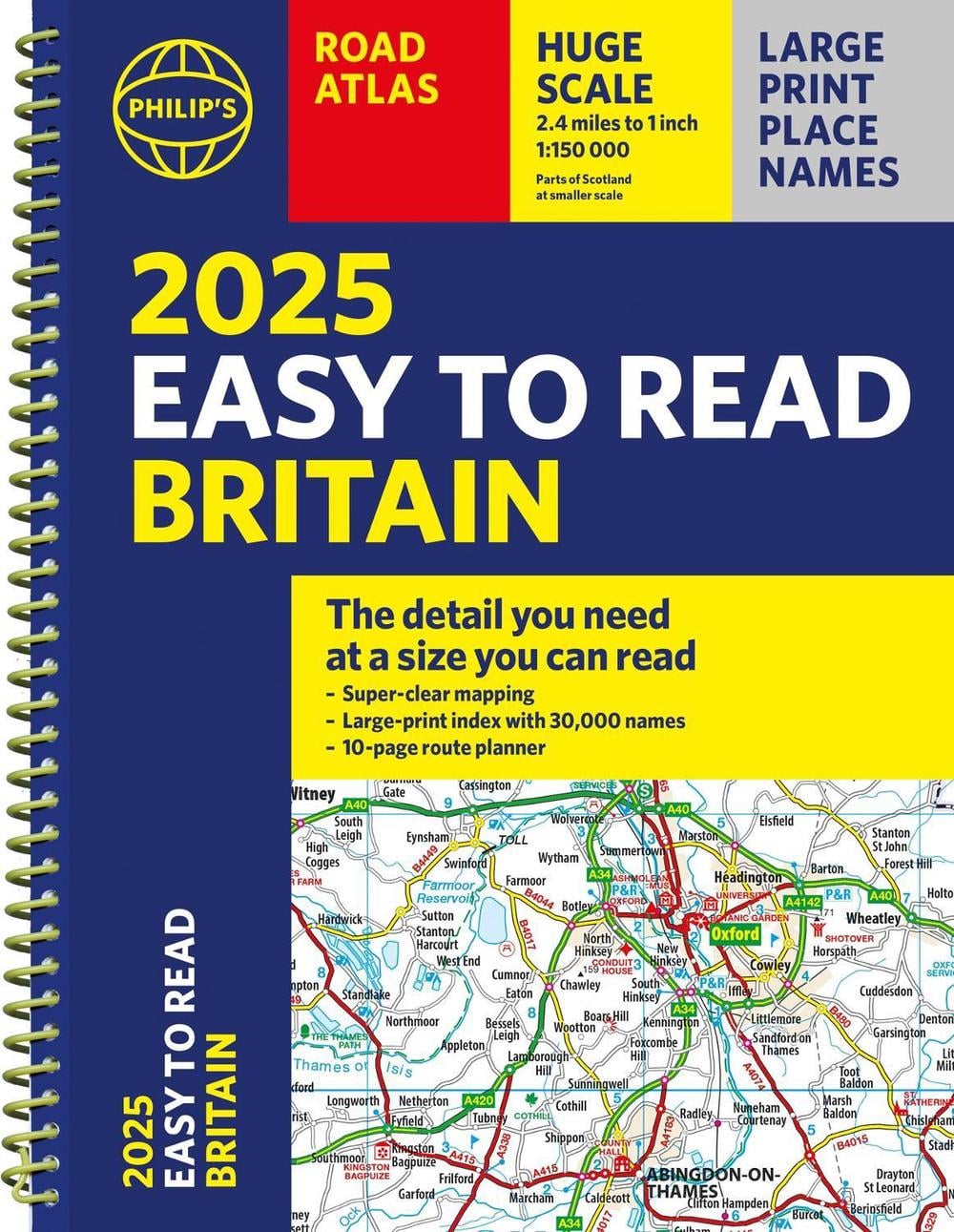 2025 Philip's Easy to Read Road Atlas of Britain by Philip's Maps - ISBN: 9781849076661