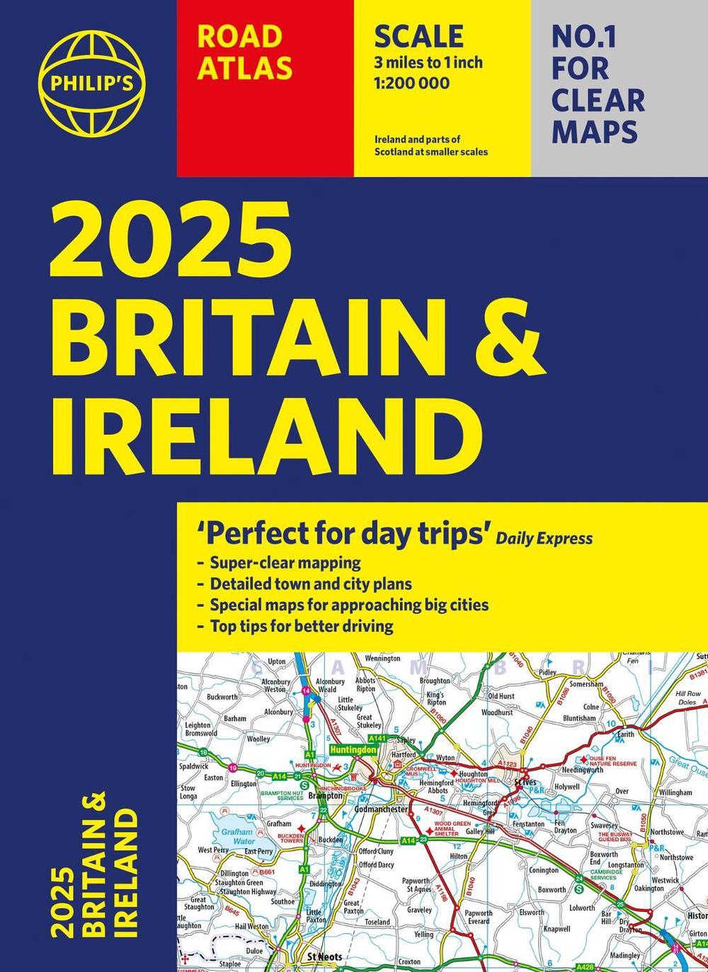 2025 Philip's Road Atlas Britain and Ireland, 9781849076678
