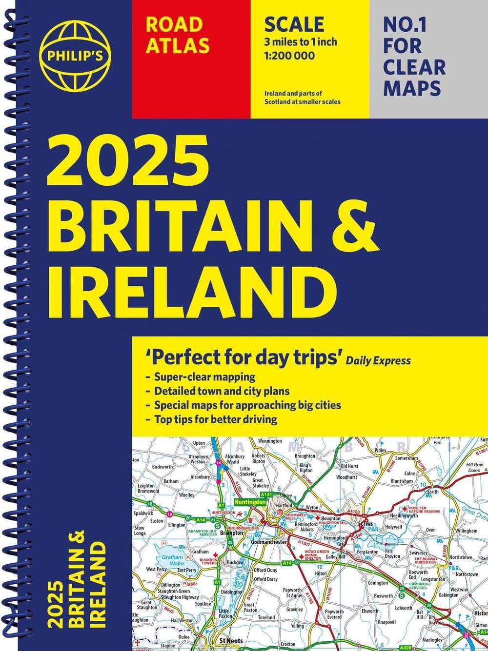 2025 Philip's Road Atlas Britain and Ireland by Philip's Maps - ISBN: 9781849076685