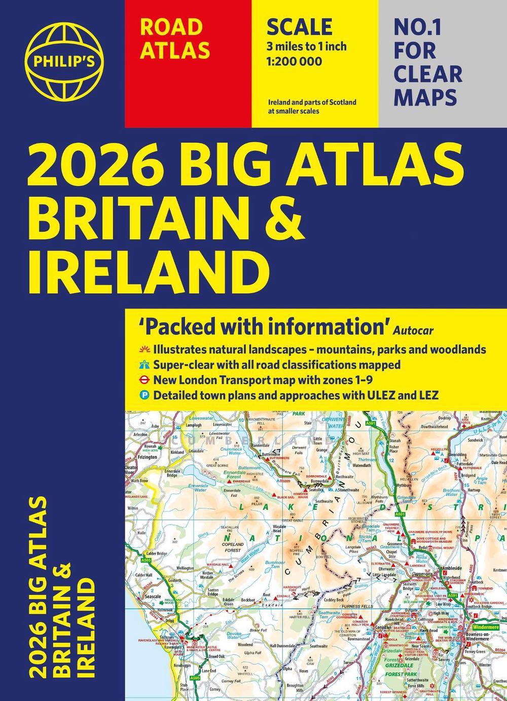 2026 Philip's Big Road Atlas of Britain & Ireland by Philip's Maps - ISBN: 9781849077149