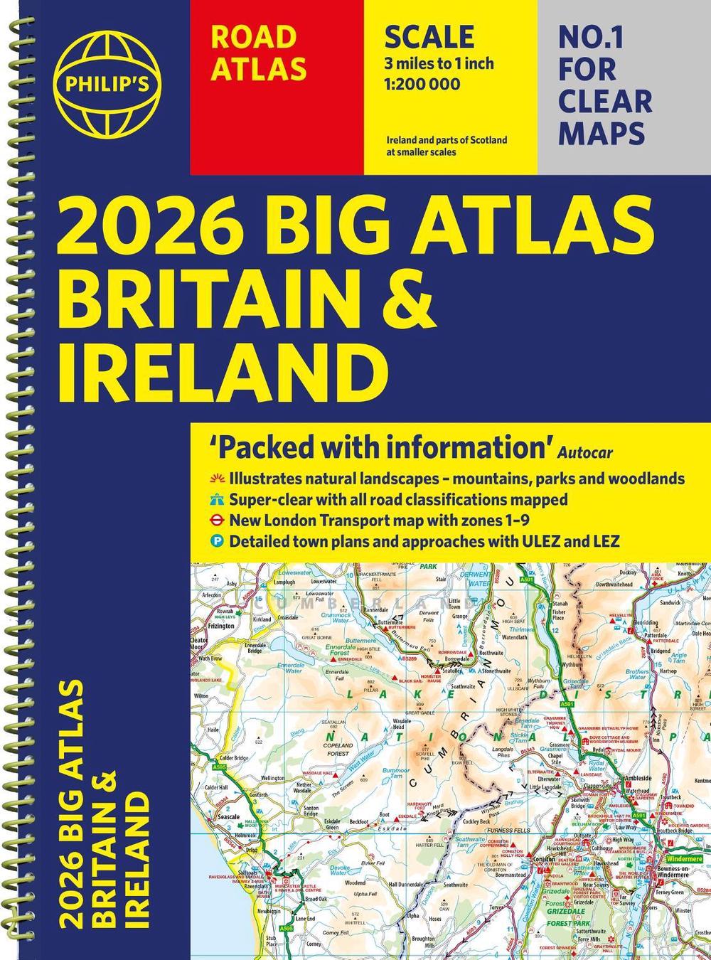 2026 Philip's Big Road Atlas of Britain & Ireland by Philip's Maps - ISBN: 9781849077156
