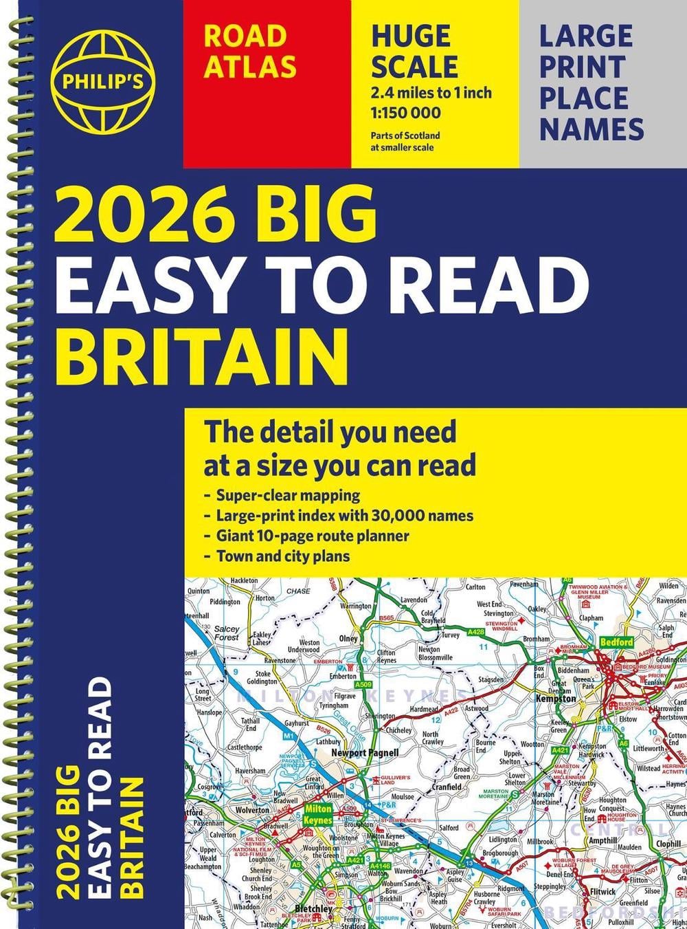 2026 Philip's Big Easy to Read Britain Road Atlas by Philip's Maps - ISBN: 9781849077194