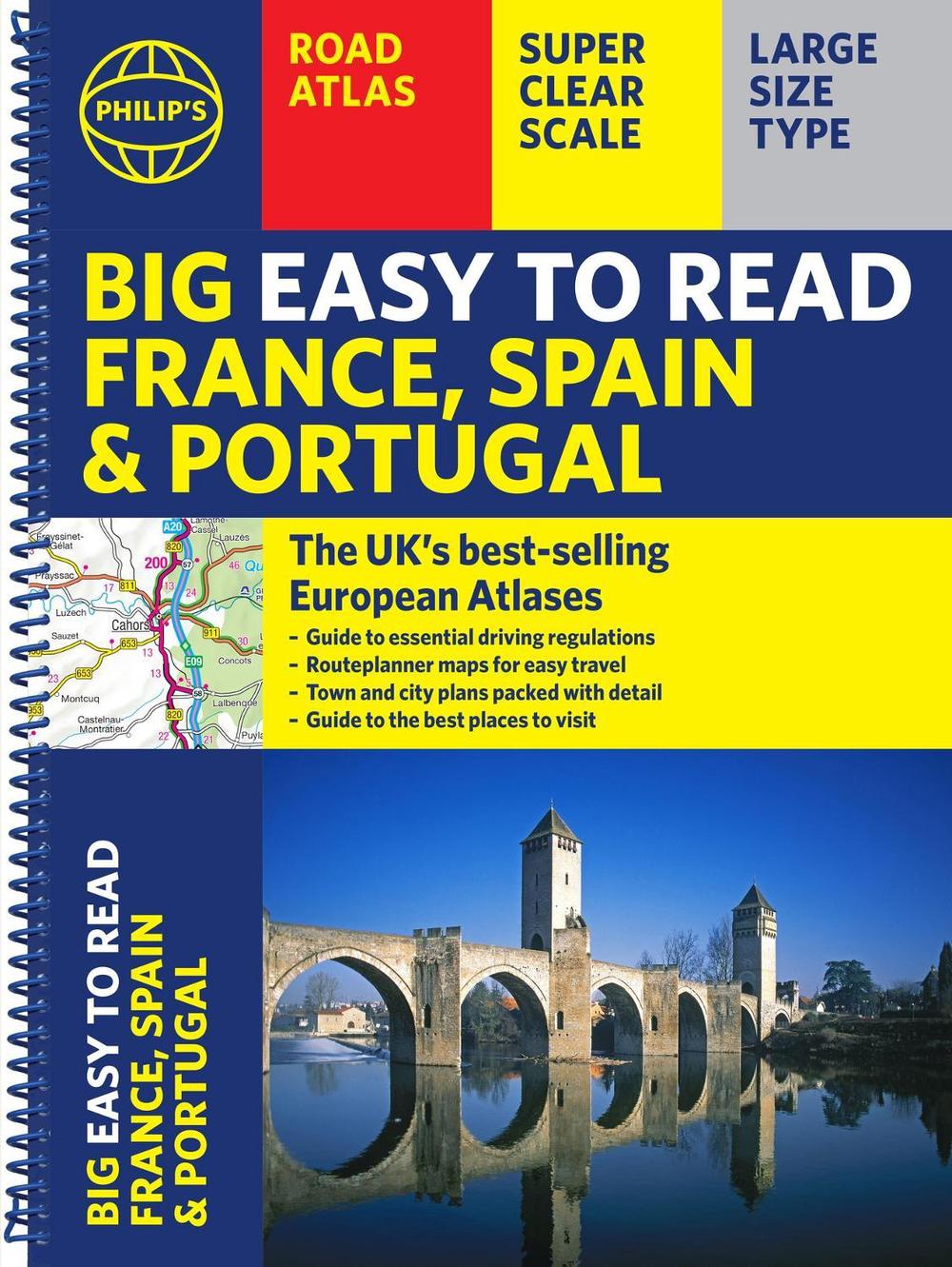 Philip's Big Easy to Read France, Spain & Portugal Road Atlas by Philip's Maps - ISBN: 9781849077217
