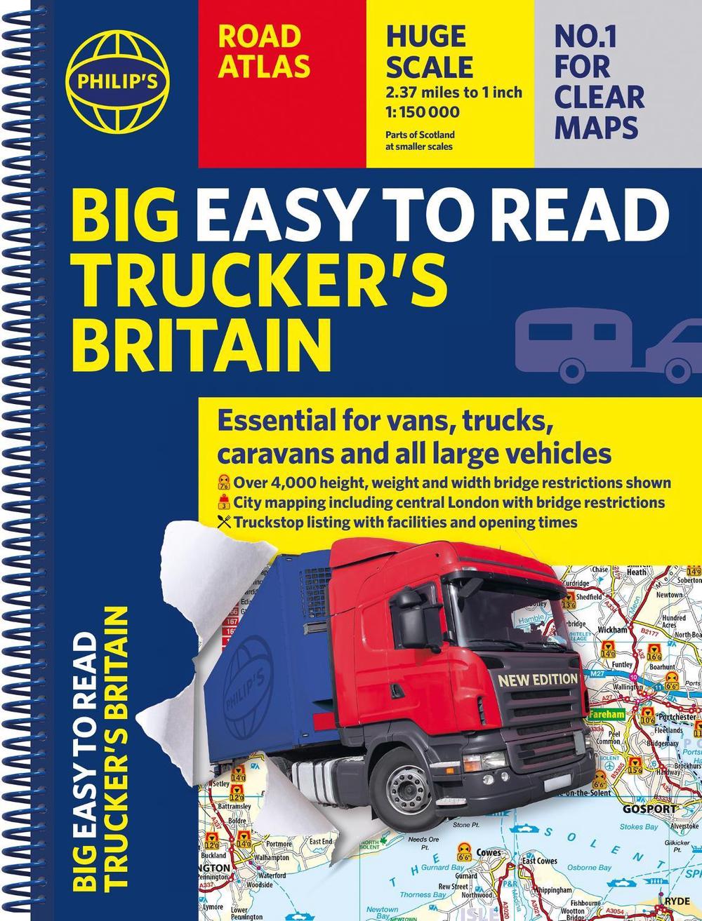 Philip's Big Easy to Read Trucker's Road Atlas Britain, 9781849077248