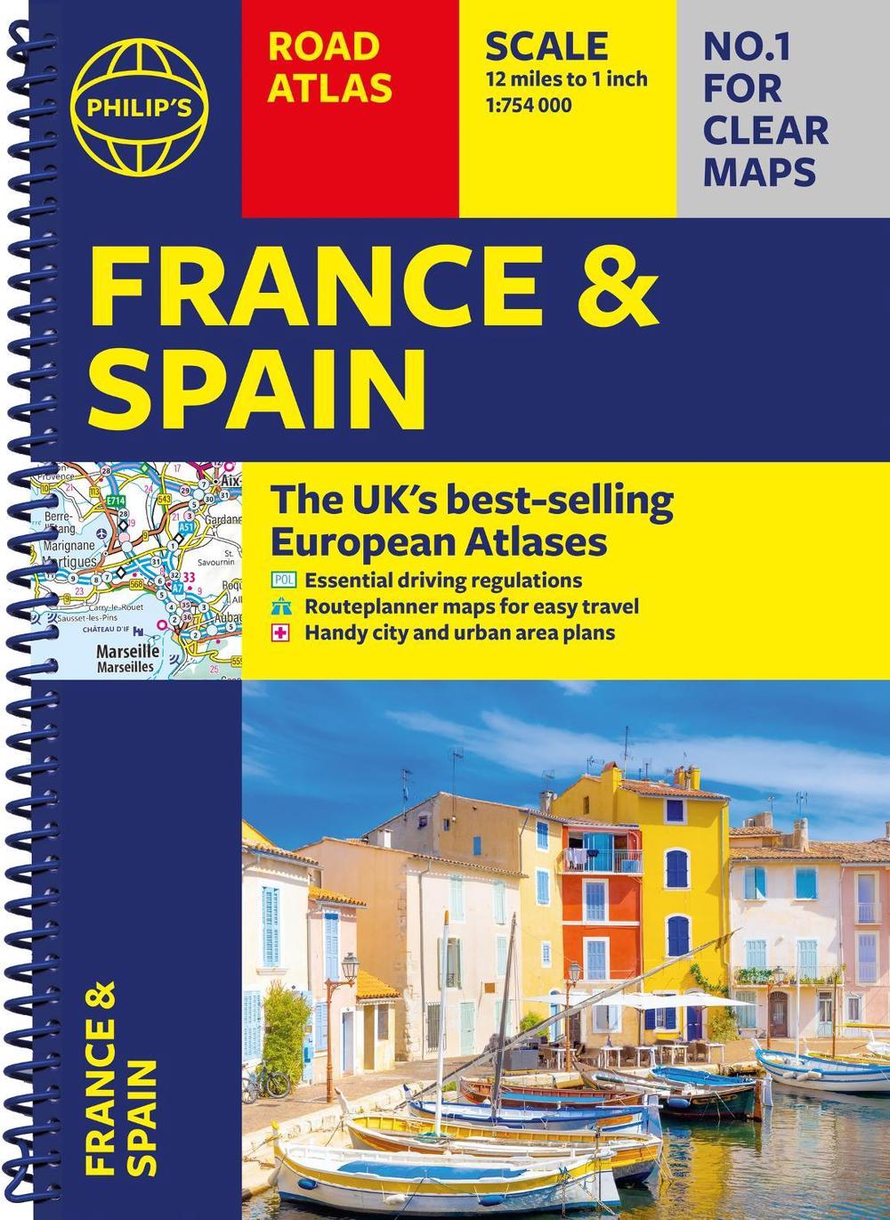 Philip's France and Spain Road Atlas by Philip's Maps - ISBN: 9781849077453