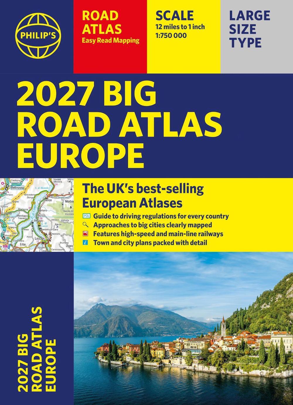 Philip's 2027 Big Road Atlas of Europe by Philip's Maps - ISBN: 9781849077484