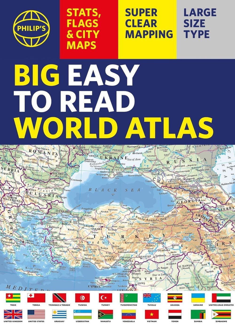 Philip's Big Easy to Read World Atlas (A3) by Philip's Maps - ISBN: 9781849077576