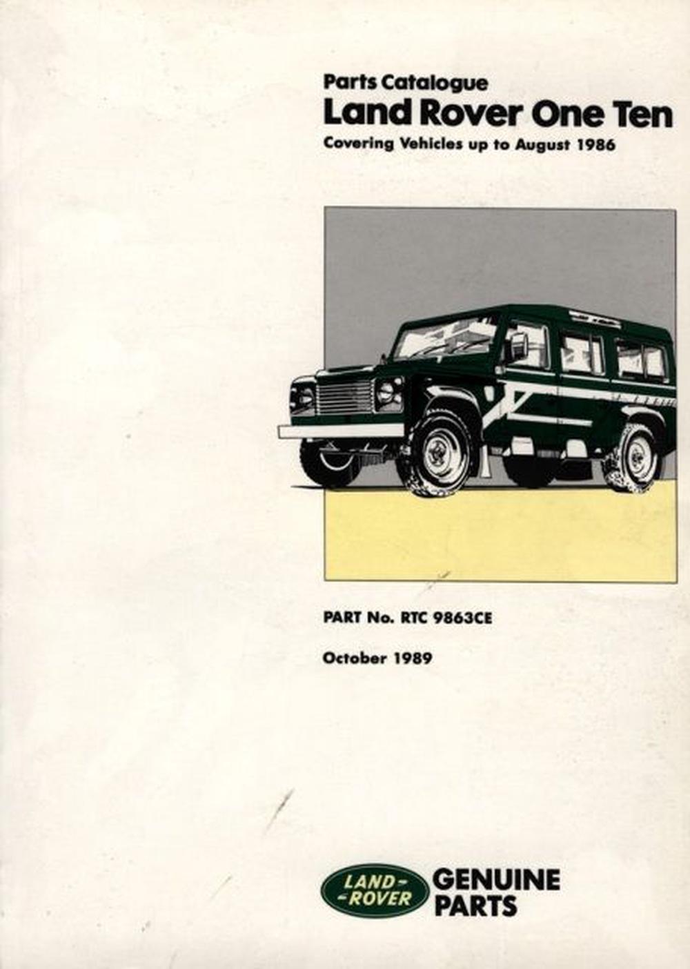 Land Rover 110 Parts Catalog ( by Brooklands Books Ltd, Paperback, 9781855202887 | Buy online at