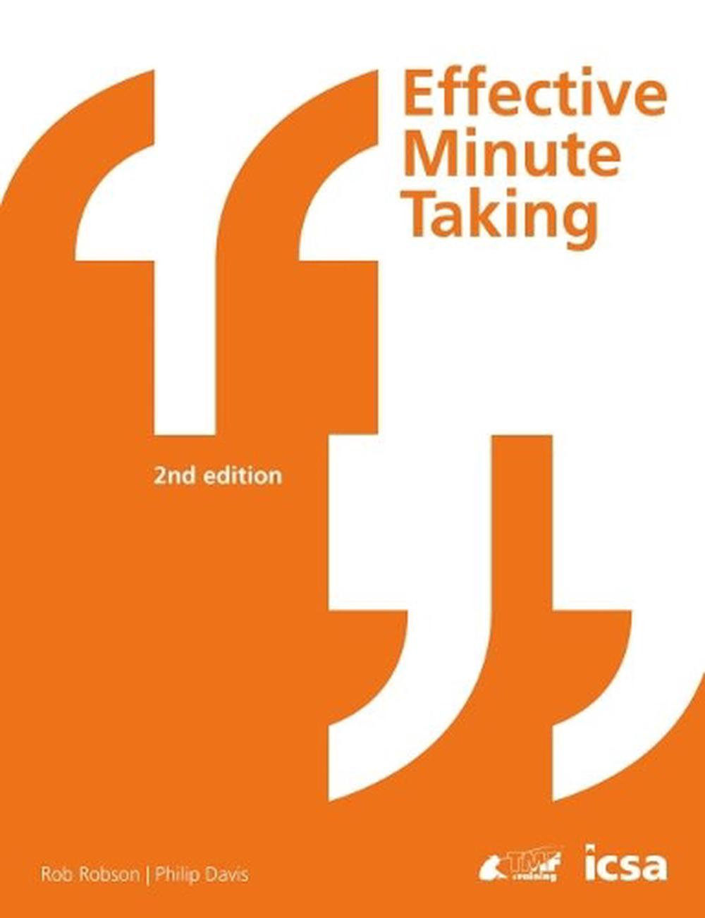 Effective Minute Taking 2nd Edition, 9781860727290