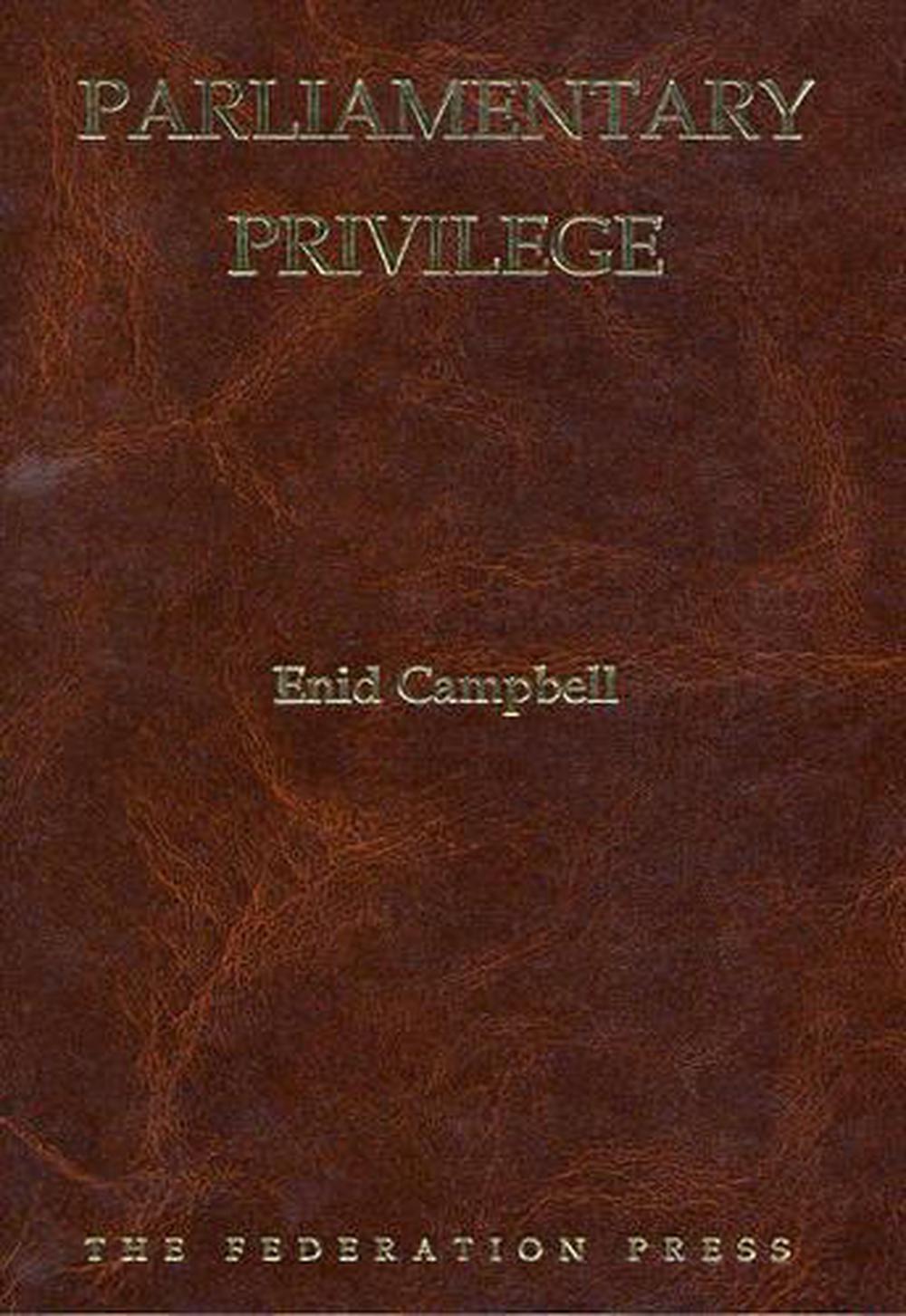 Parliamentary Privilege, 9781862874787