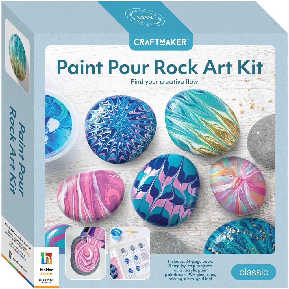Craft Maker Paint Pour Rock Art Kit, 9781865155302