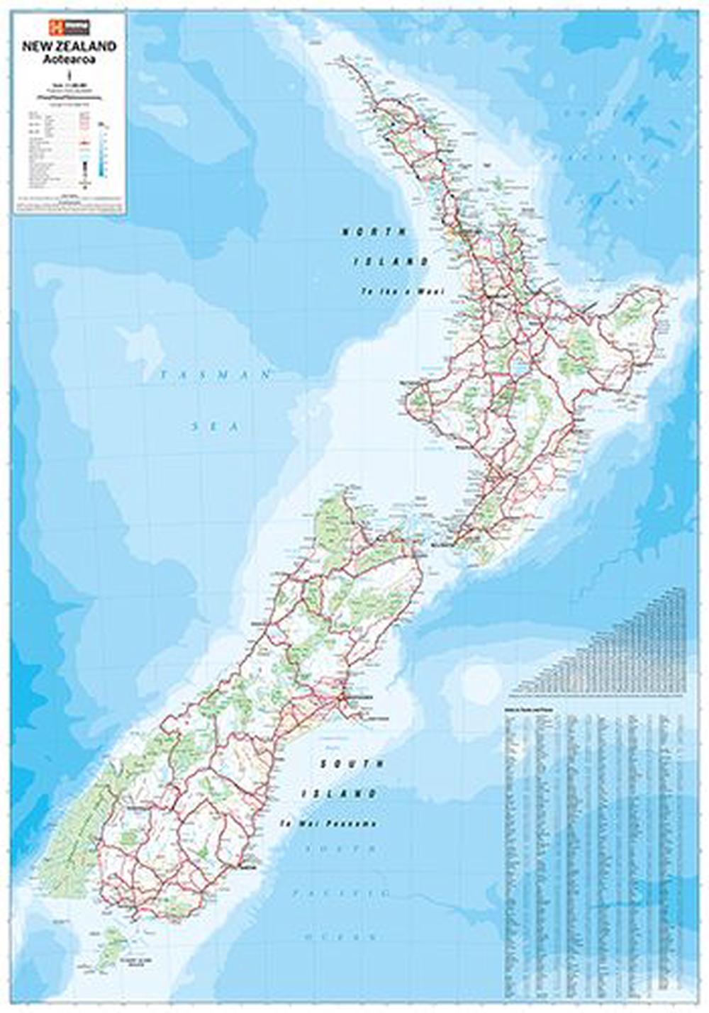 New Zealand Map, 9781876413385