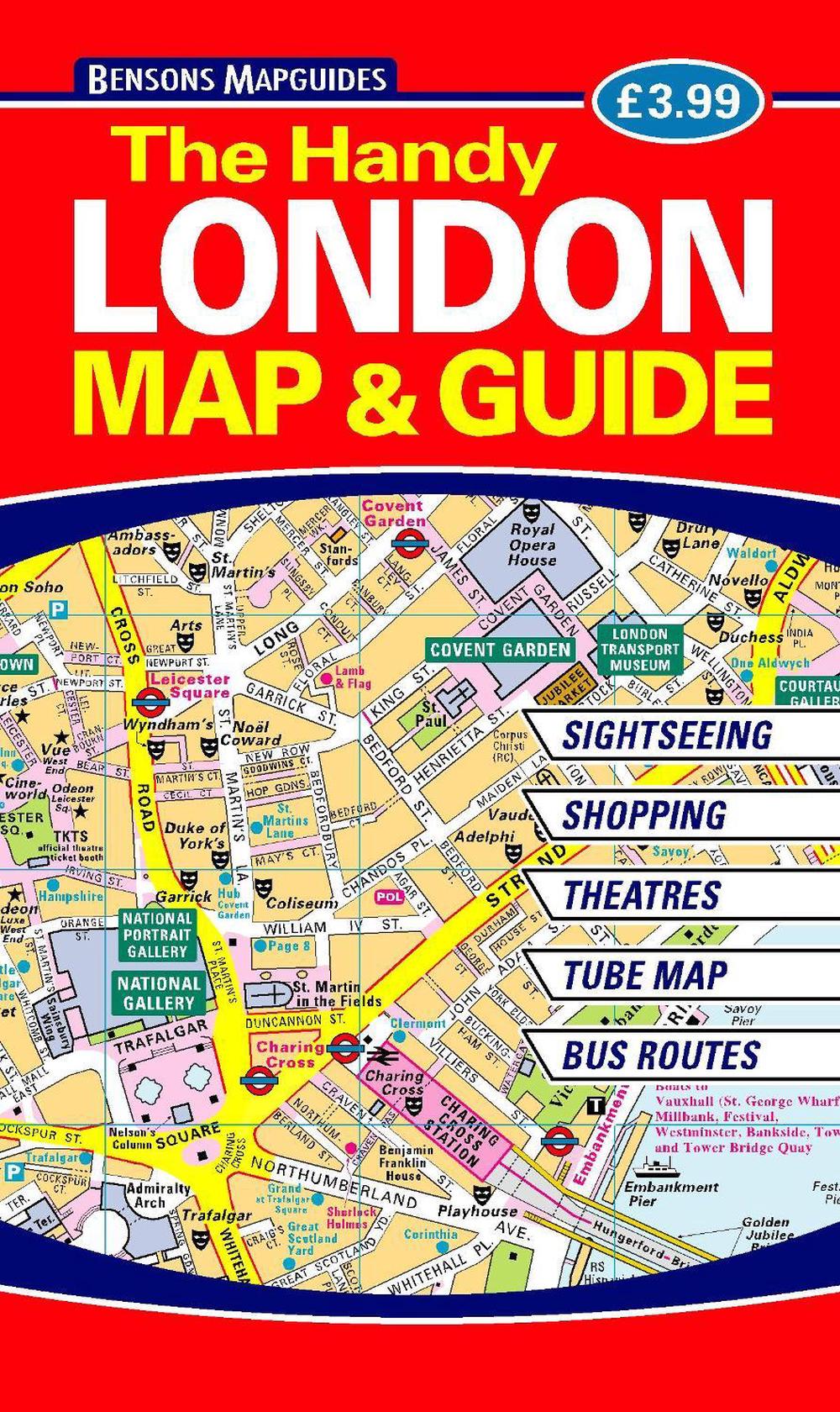 The Handy London Map & Guide by Bensons MapGuides, Paperback ...