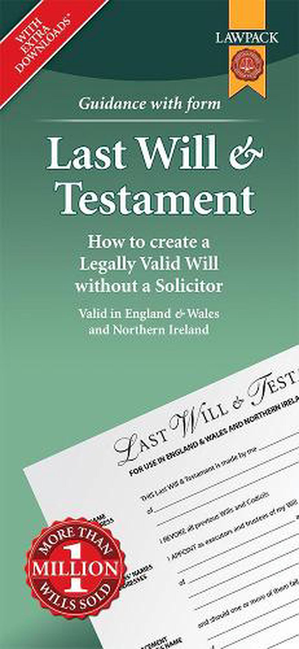 Last Will & Testament Form Pack, 9781909104327