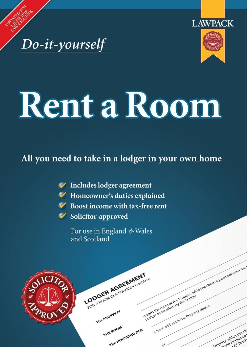 Rent a Room Lawpack by Anthony Gold Solicitors - ISBN: 9781910143919