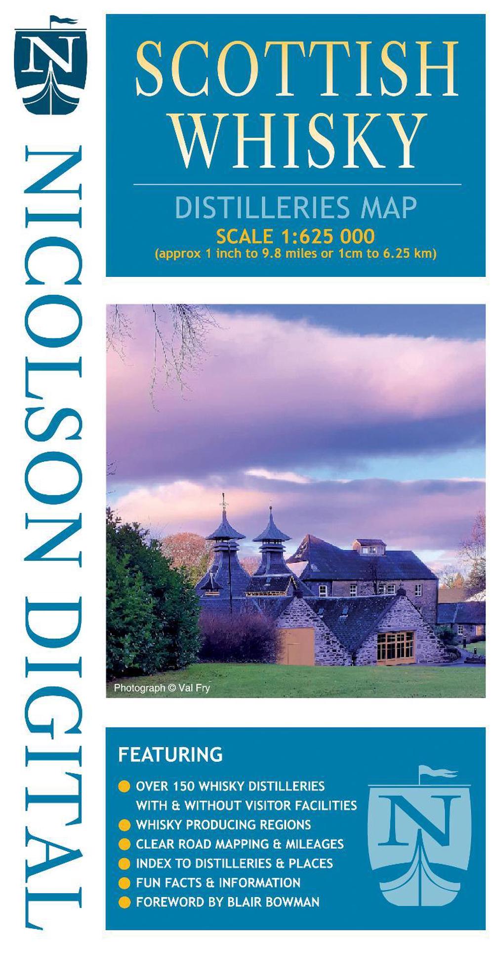 Nicolson Digital Scottish Whisky Distilleries Map by Val Fry - ISBN: 9781912046560