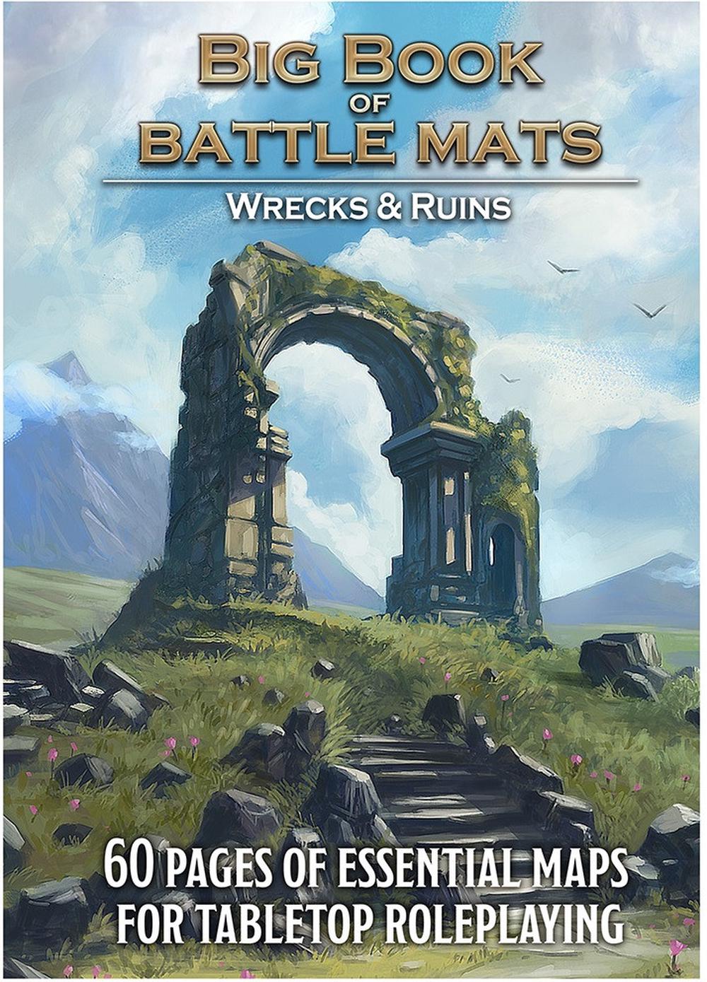 Loke BattleMats Big Book of Battle Mats - Wilds Wrecks and Ruins, 9781912803293