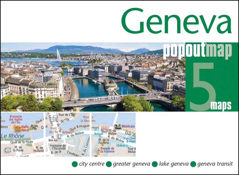 Geneva PopOut Map - pocket size, pop up, street map of Geneva, 9781914515965