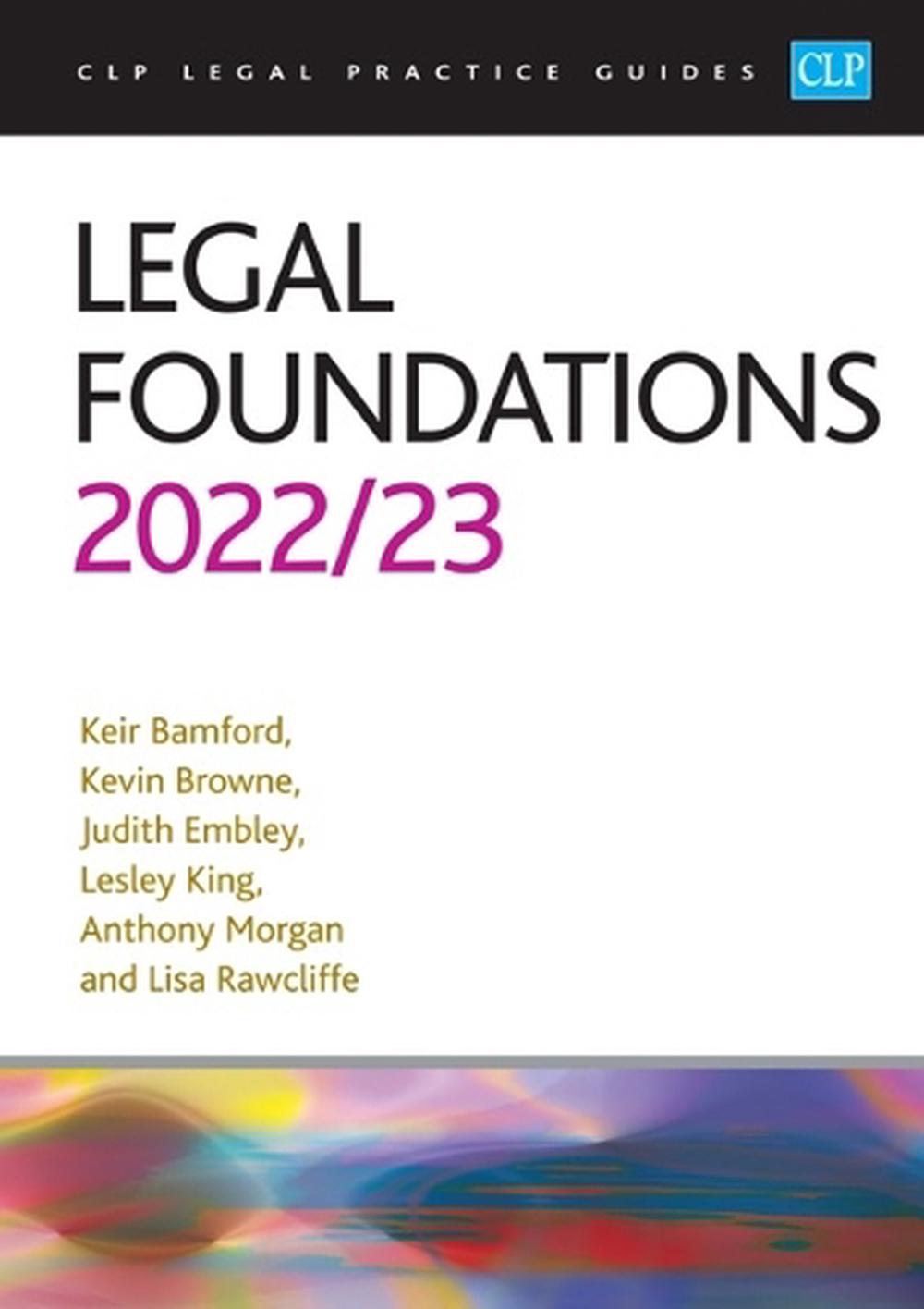 Legal Foundations 2022/2023, 9781915469076