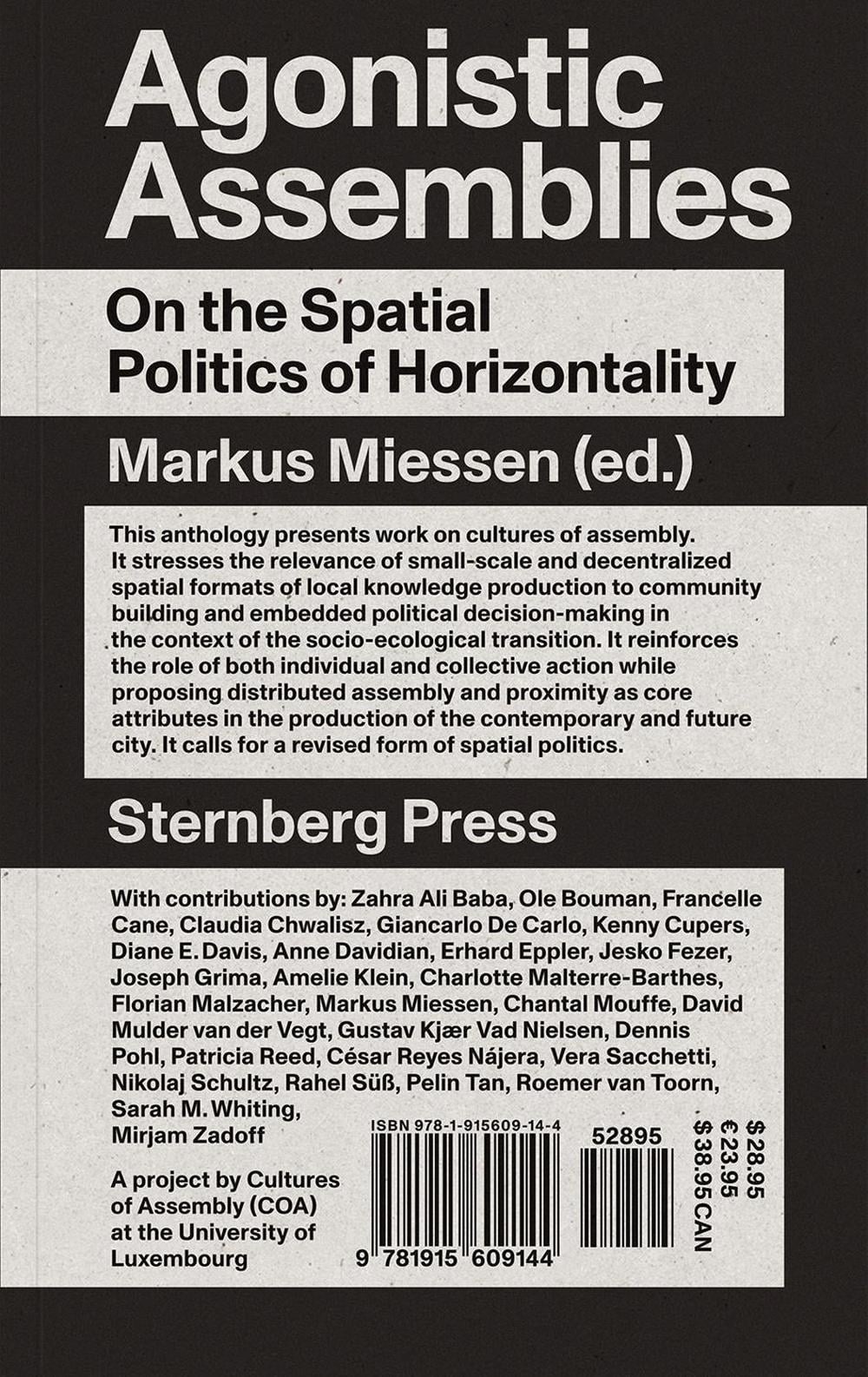 Agonistic Assemblies by Markus Miessen - ISBN: 9781915609144