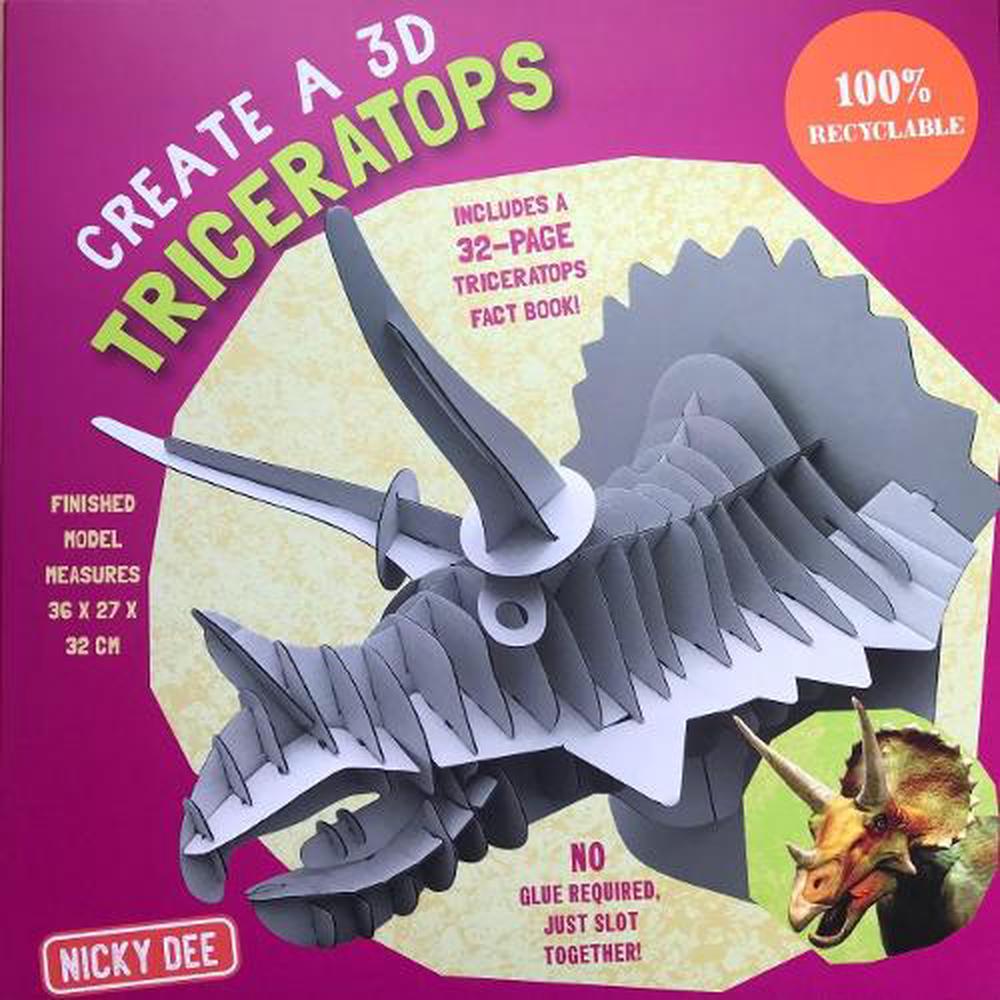 CREATE A 3D TRICERATOPS, 9781916444713