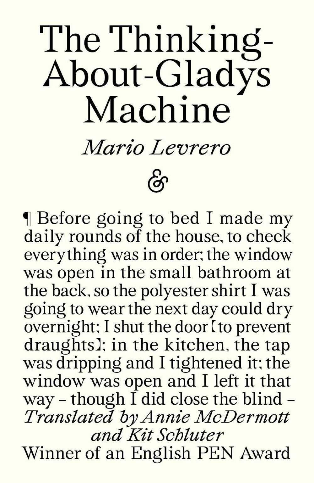 The Thinking-About-Gladys Machine by Mario Levrero - ISBN: 9781916751064