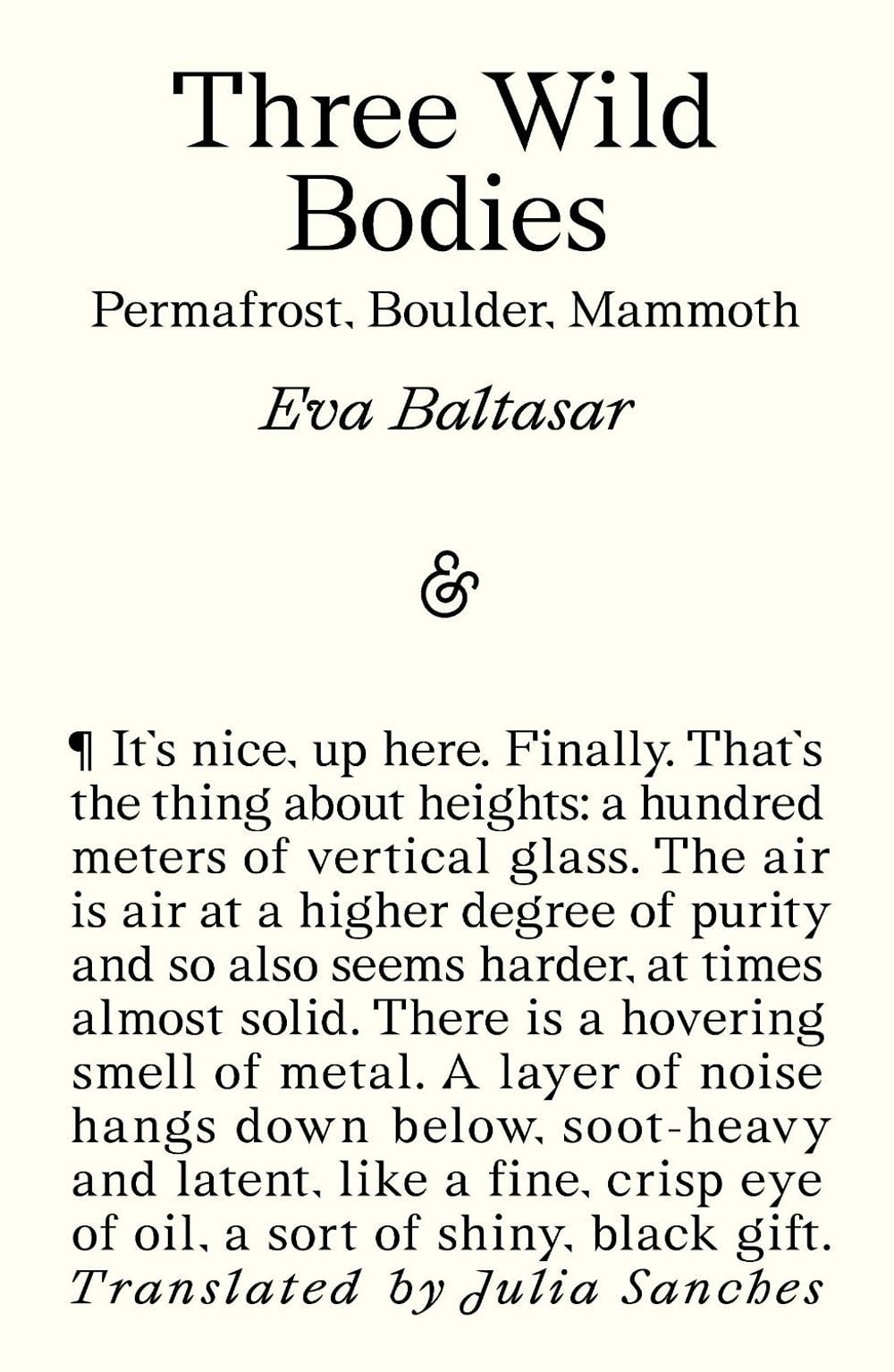 Three Wild Bodies by Eva Baltasar - ISBN: 9781916751835