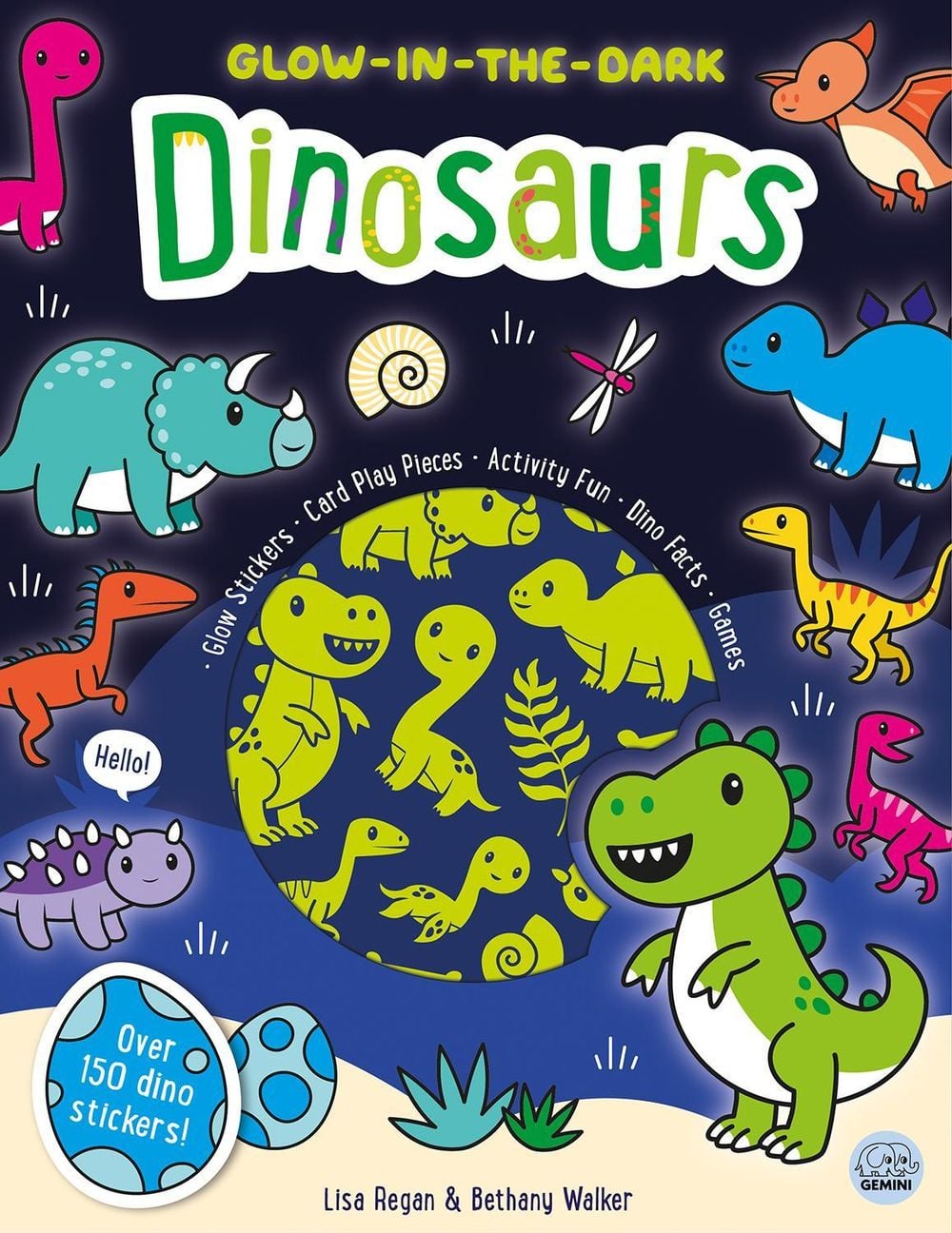 Glow-in-the-Dark Dinosaurs Sticker Activity Book by Lisa Regan - ISBN: 9781917082563