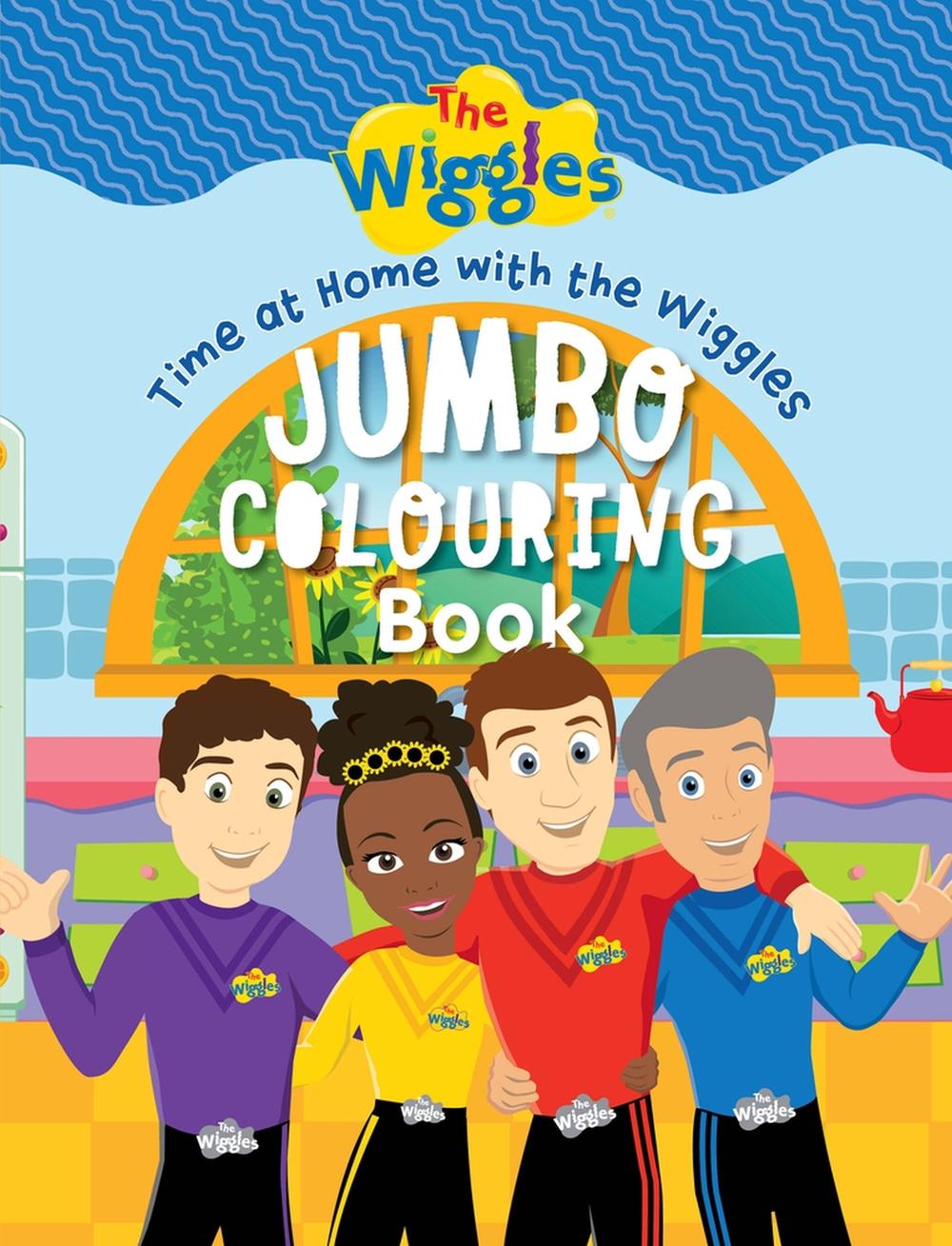 The Wiggles: Time at Home with The Wiggles Jumbo Colouring Book by The ...