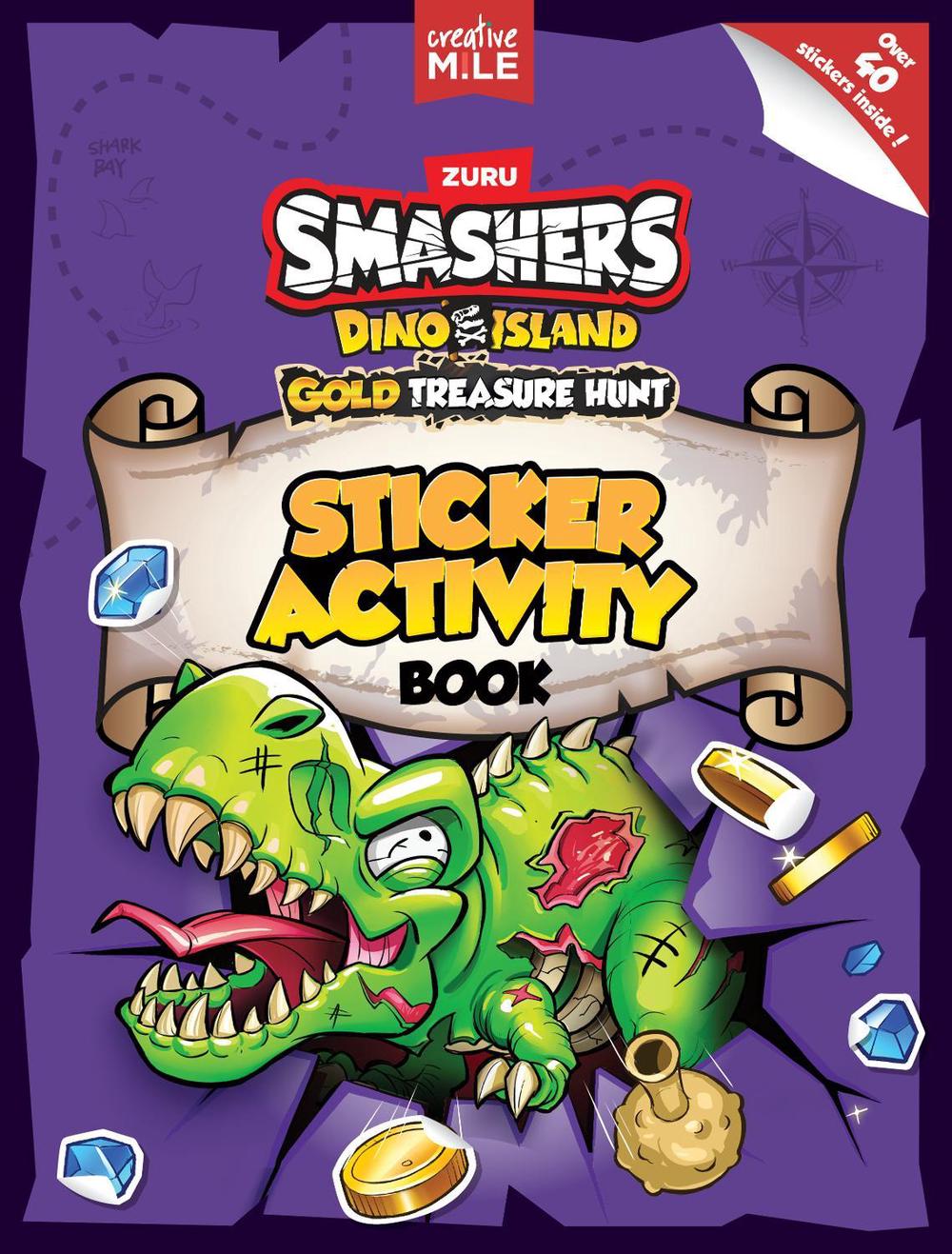 Zuru Smashers Sticker Activity Book: Gold Treasure Hunt by Zuru - ISBN: 9781923286962