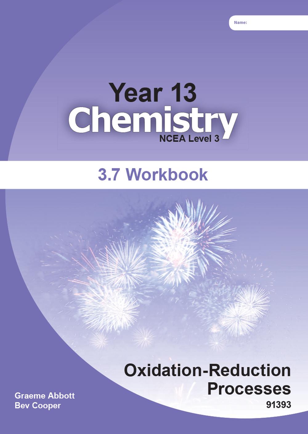 Year 13 Chemistry: Redox Workbook 3.7 by Bev Cooper - ISBN: 9781927280157