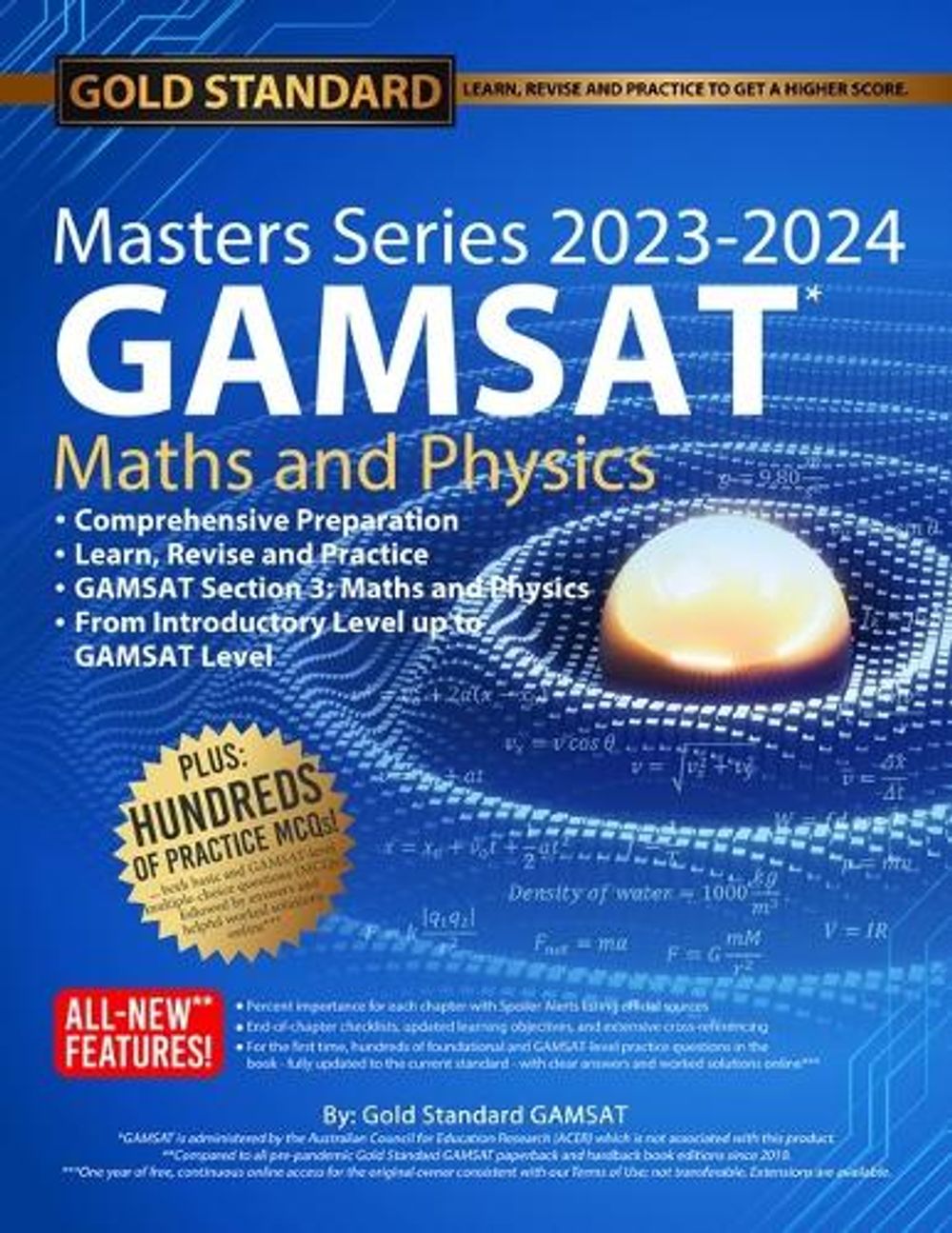 2023-2024 Masters Series GAMSAT Maths and Physics Preparation by Gold by The Gold Standard Gamsat Team - ISBN: 9781927338759