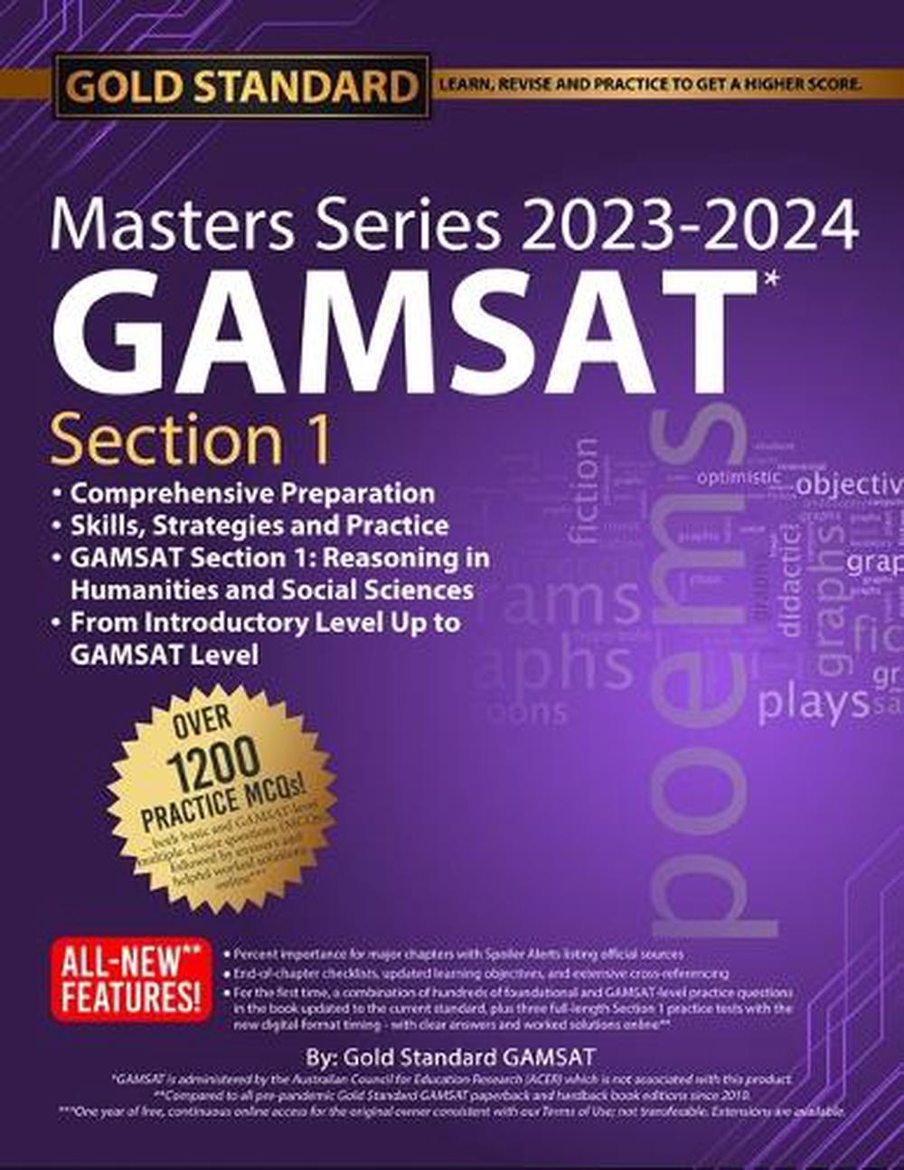 2023-2024 Masters Series GAMSAT Section 1 Preparation by Gold Standard, 9781927338766