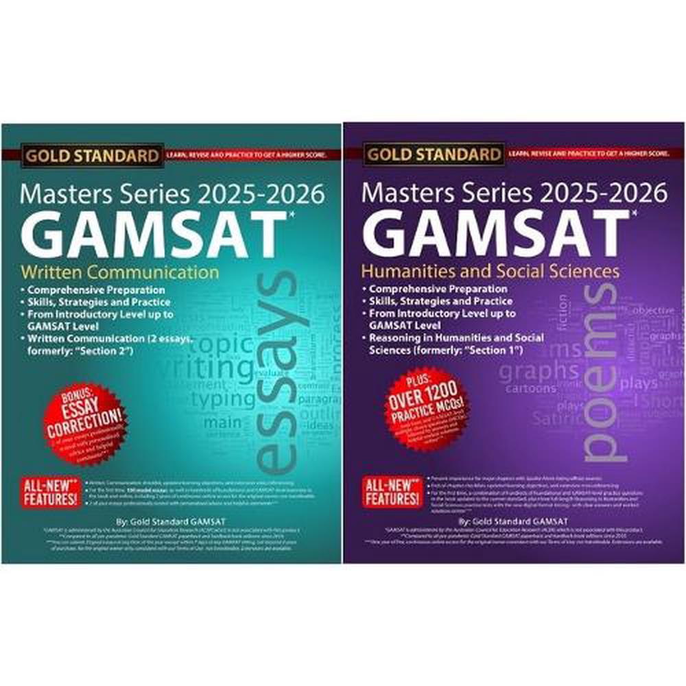 2025-2026 New Masters Series GAMSAT Textbook - 2 Non-science Books, 9781927338926