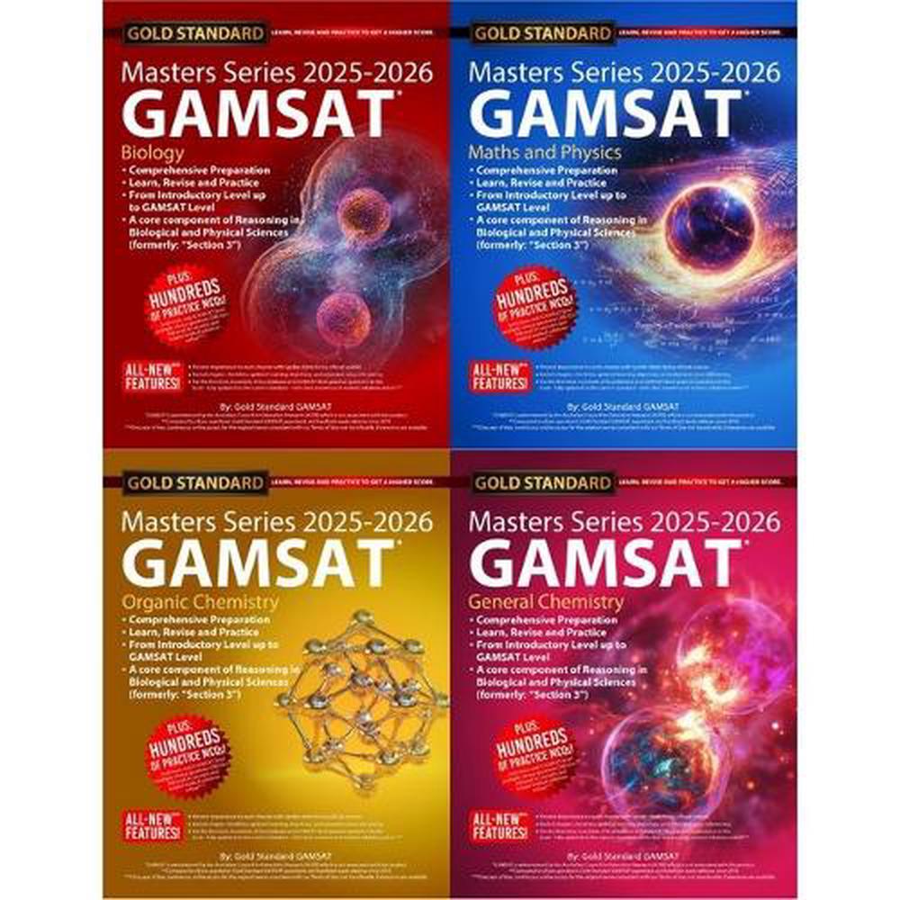 2025-2026 New Masters Series GAMSAT Textbook - 4 Science Books, 9781927338933