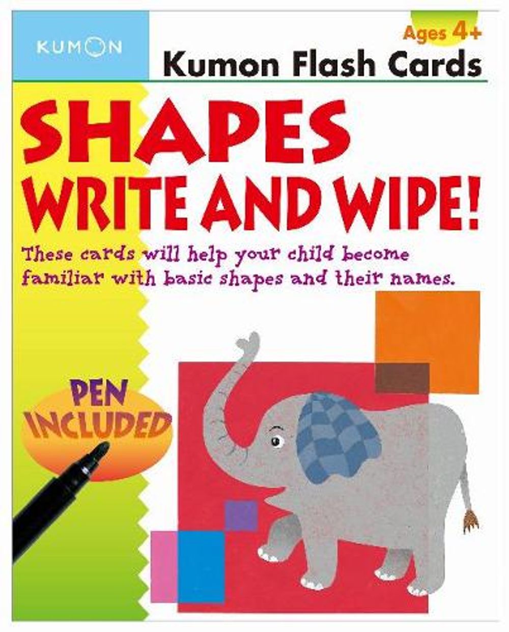 Flash Cards Shapes Write & Wipe! by Kumon, Paperback, 9781934968420 ...