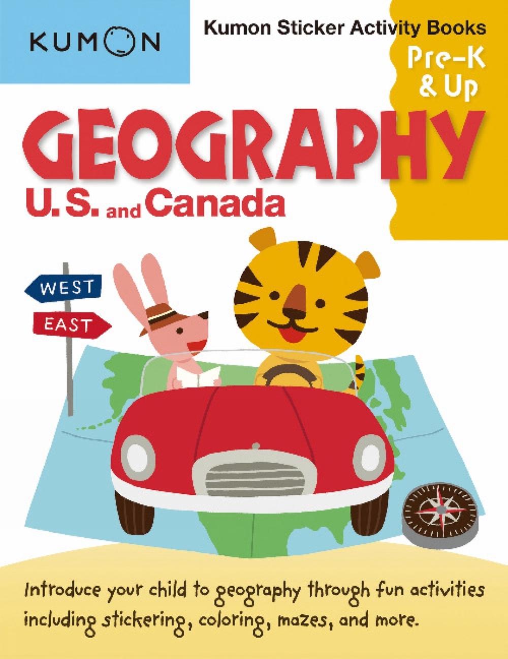 Kumon Sticker Activity Books: Geography U.S. and Canada, 9781941082676