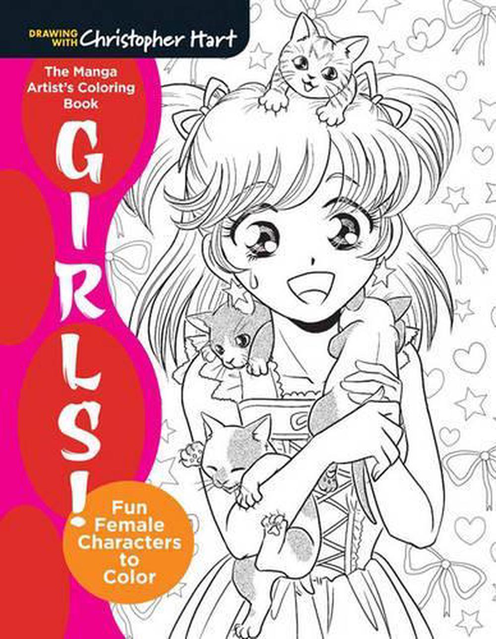 The Manga Artist's Coloring Book: Girls!, 9781942021681
