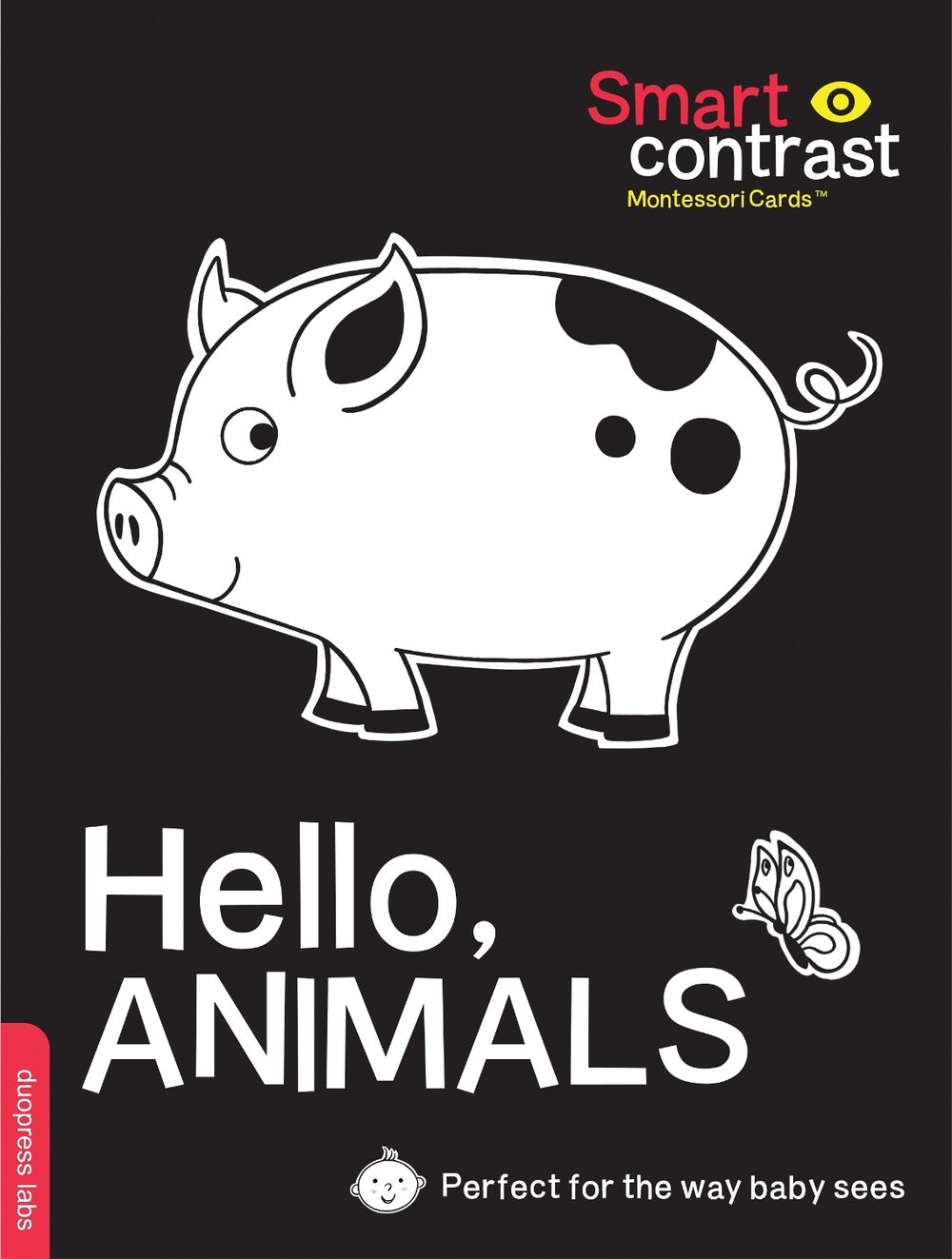 SmartContrast Montessori Cards(tm): Hello, Animals by duopress labs - ISBN: 9781950500727