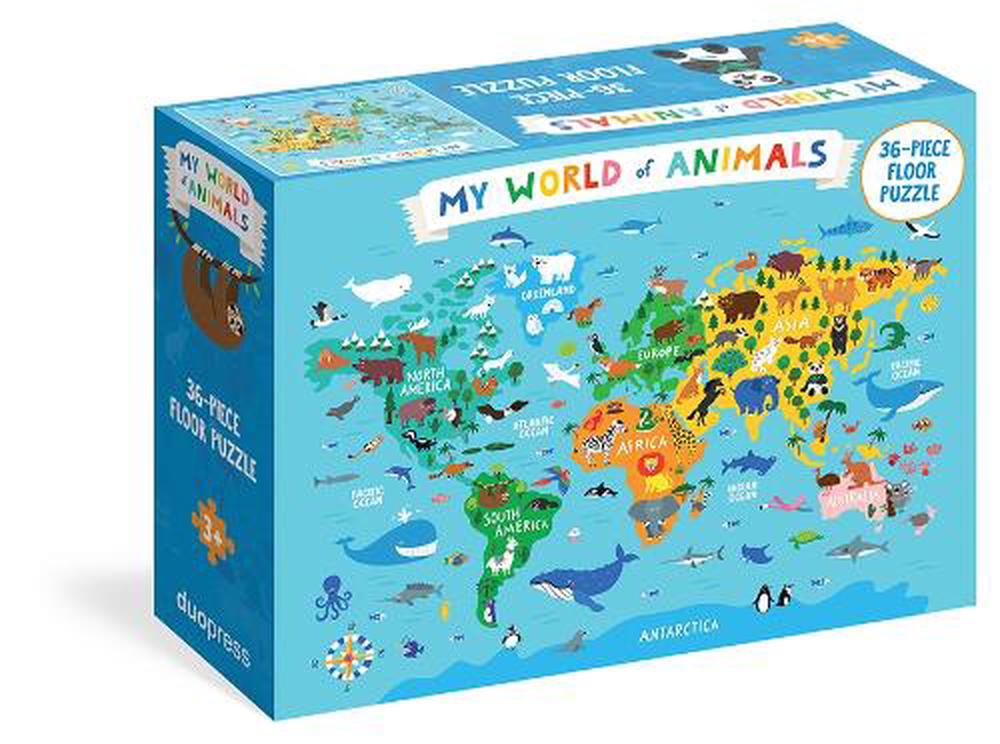 My World of Animals 36-Piece Floor Puzzle by Nastja Holtfreter - ISBN: 9781950500758