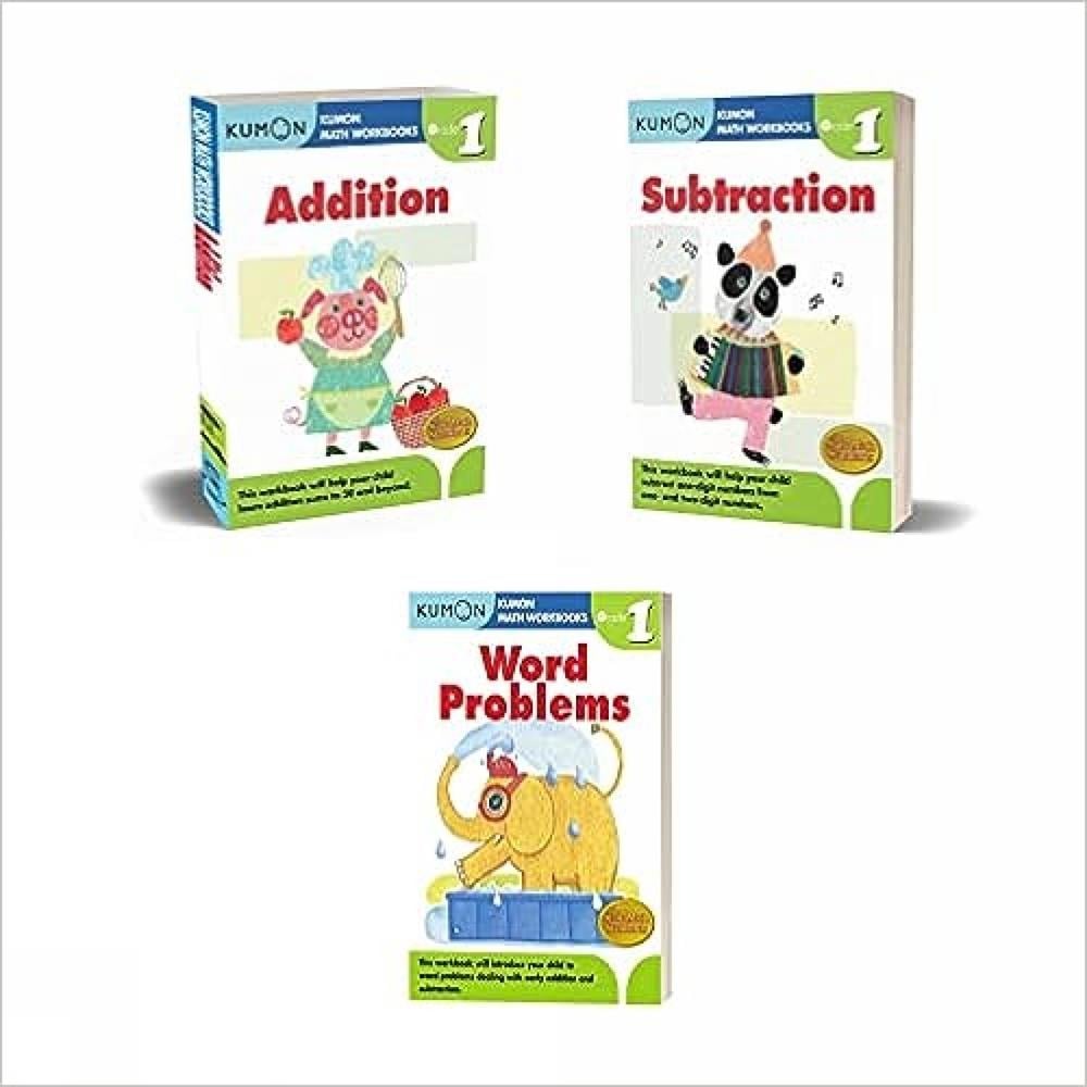Kumon Grade 1 Set (3 workbooks) Addition, Subtraction, Word Problems by Kumon - ISBN: 9781953845832