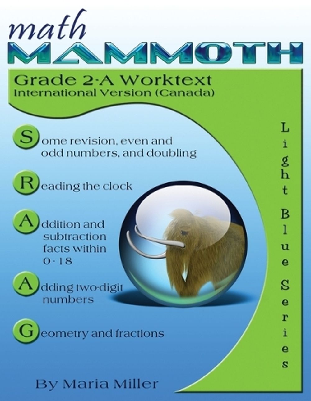 Maria Math Math Mammoth Grade 2-A Worktext (Canadian Version) by Maria Miller ...